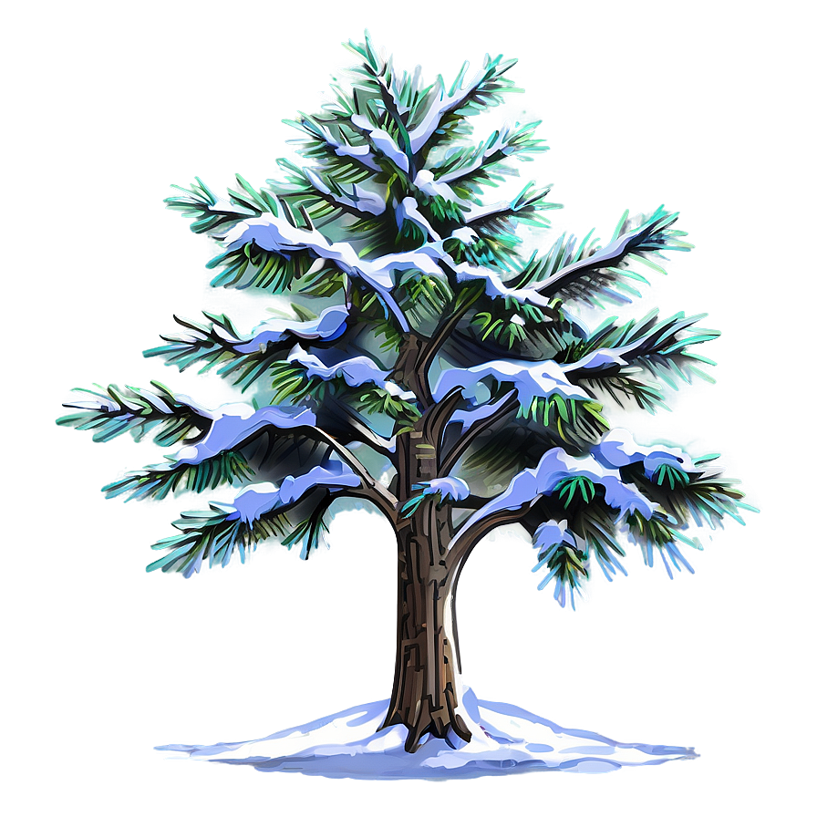 Snow Kissed Tree Png Wrv