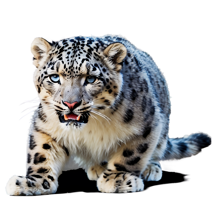 Snow Leopard In Action Sequence Png 06122024