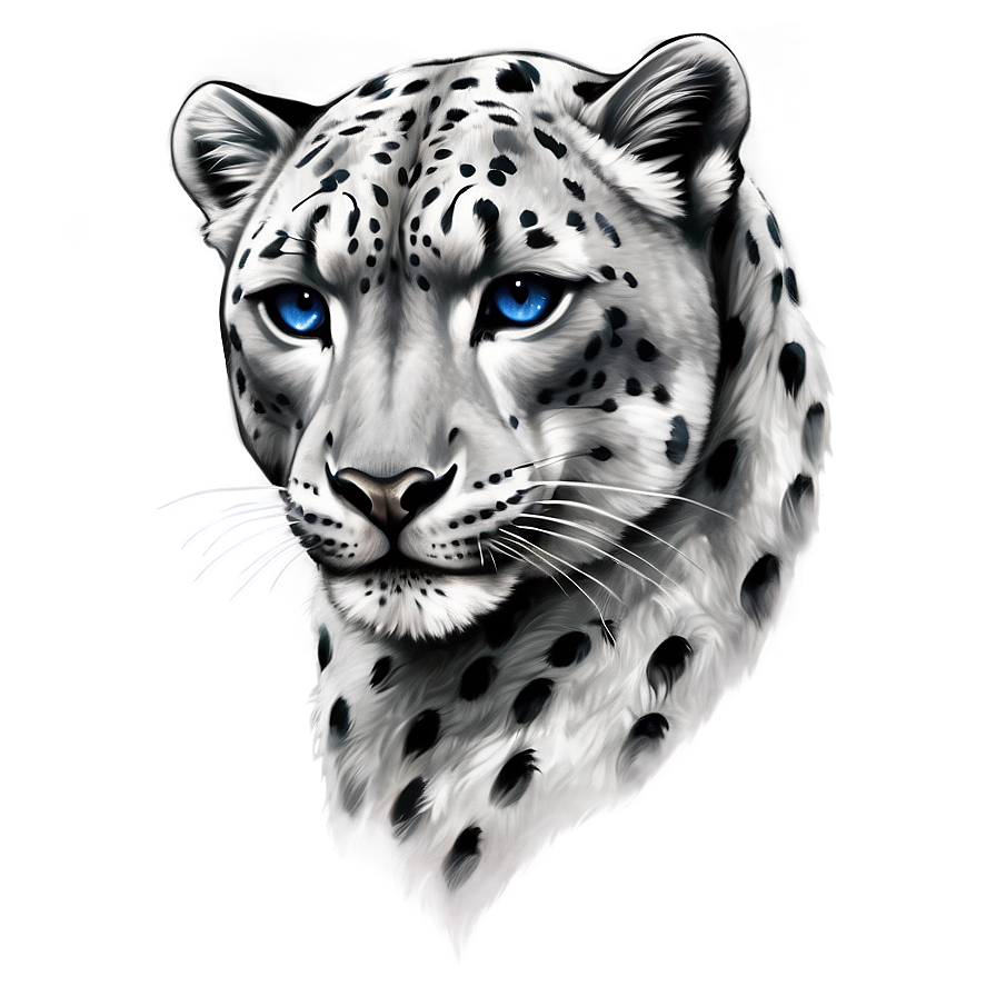 Snow Leopard Sketch Art Png Dqt