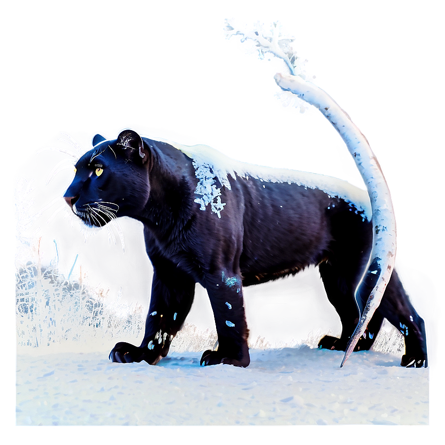 Snow Panthers In Winter Png Vkm77