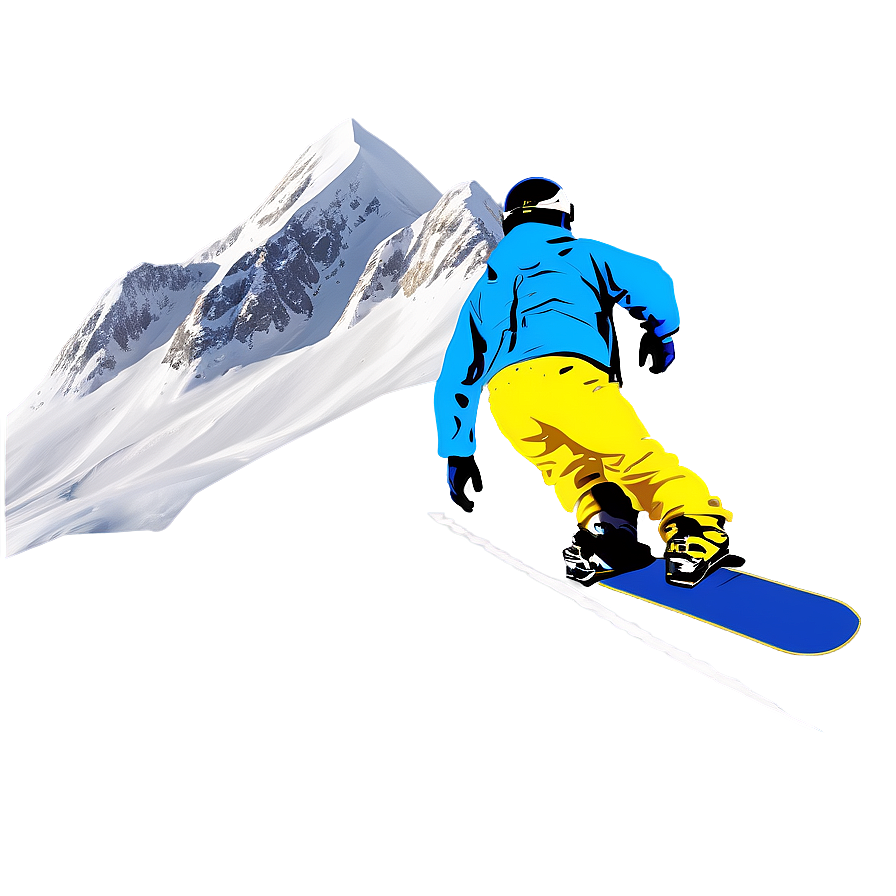 Snowboard On Mountain Png Pqw93