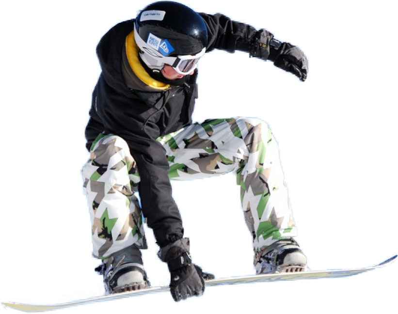 Snowboarder In Action Cutout.png