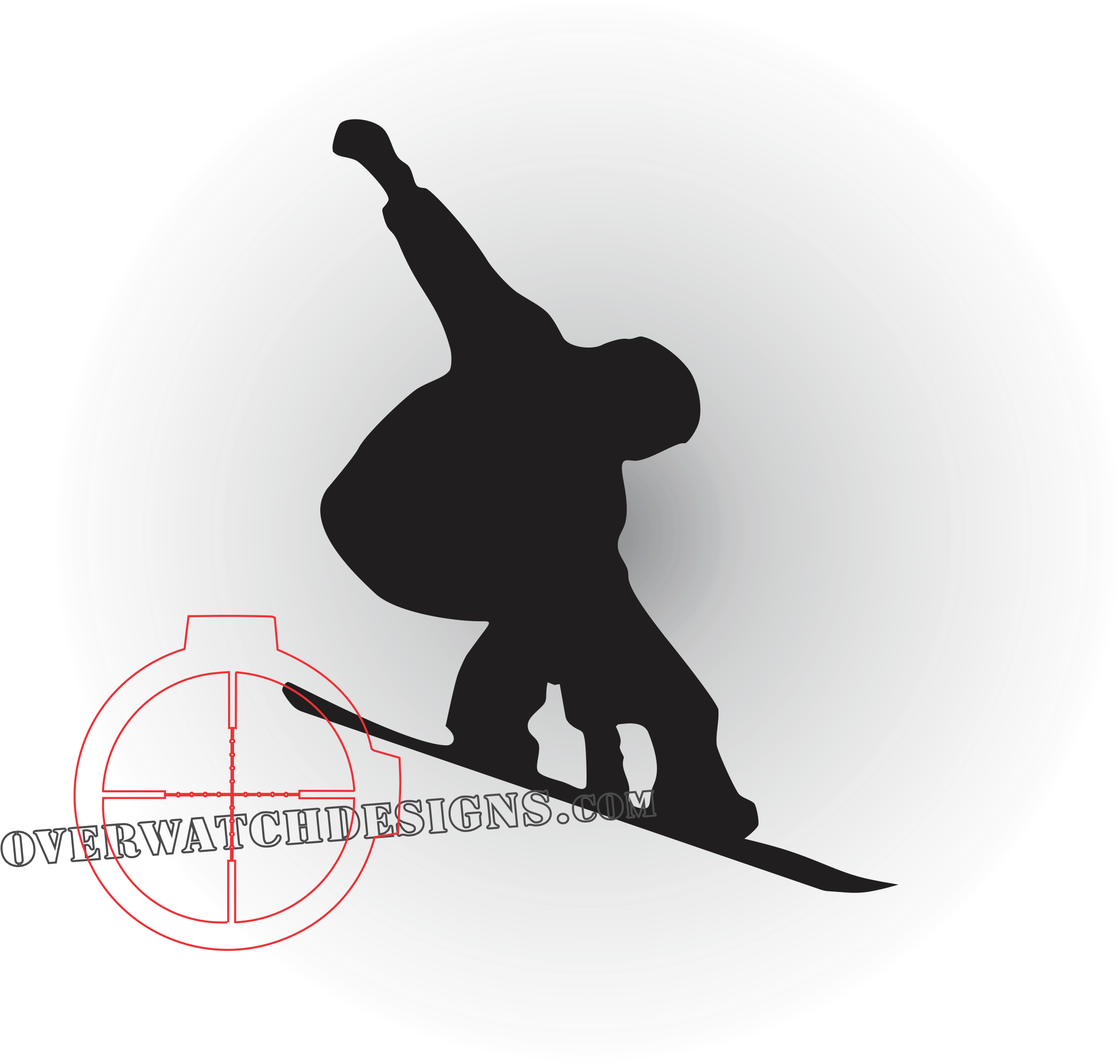 Snowboarder Silhouette Graphic