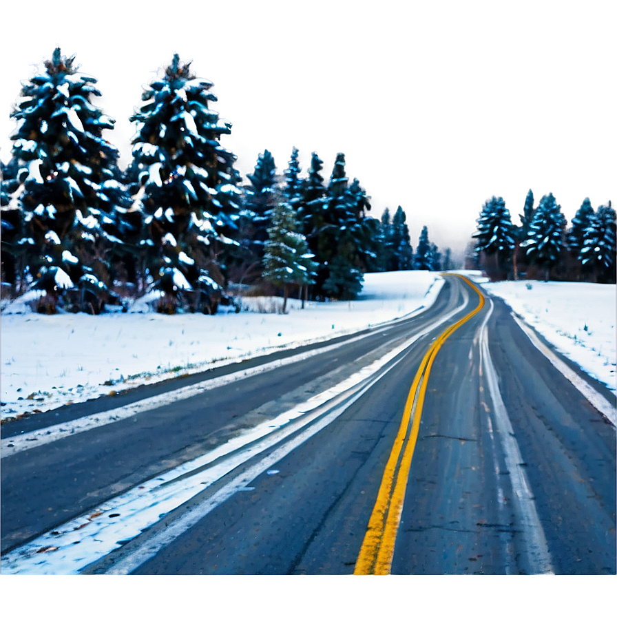 Snowfall Country Road Png Oct6