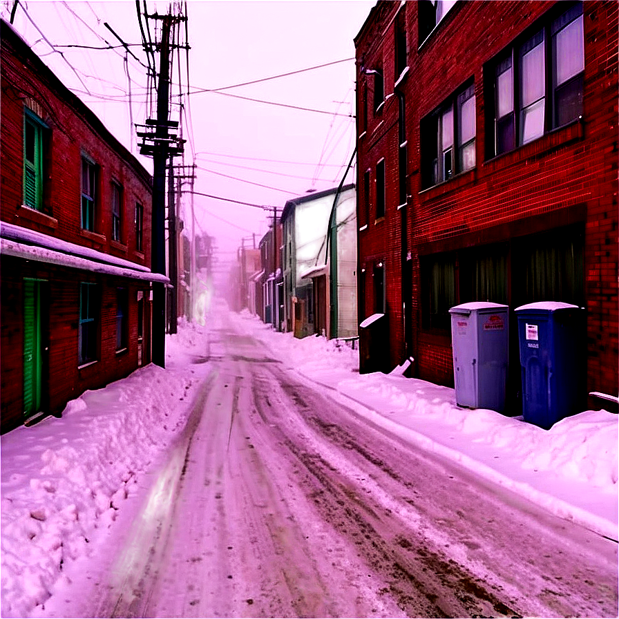 Snowfall In Alleyway Png Yrk