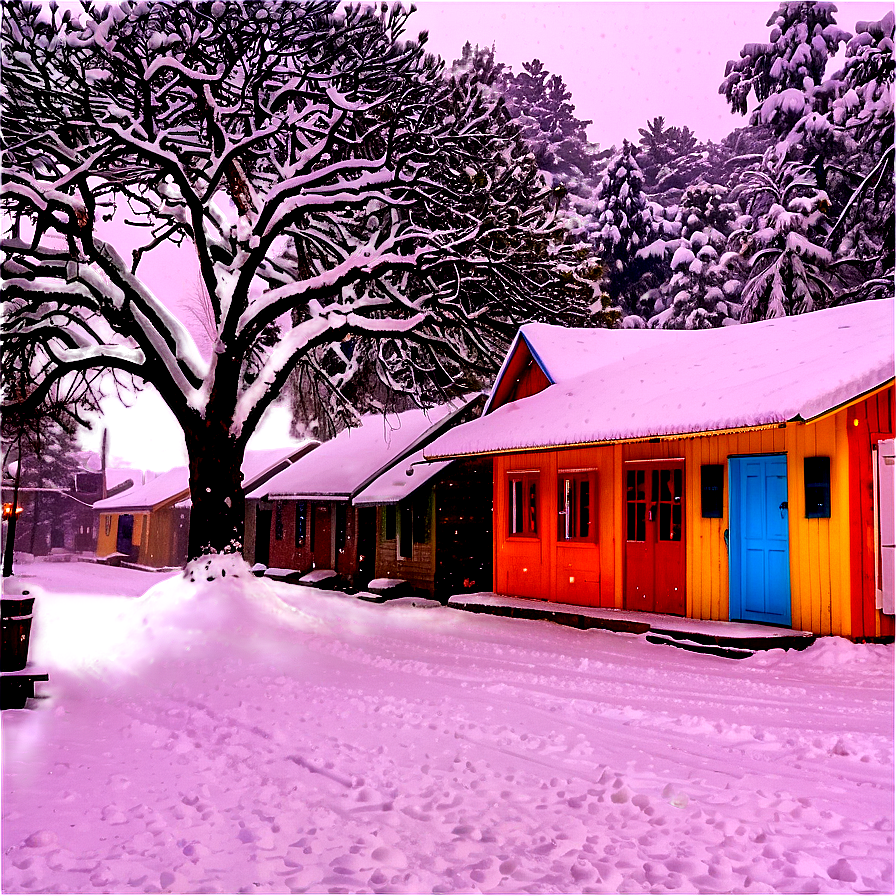 Snowfall In Old Town Png 06122024