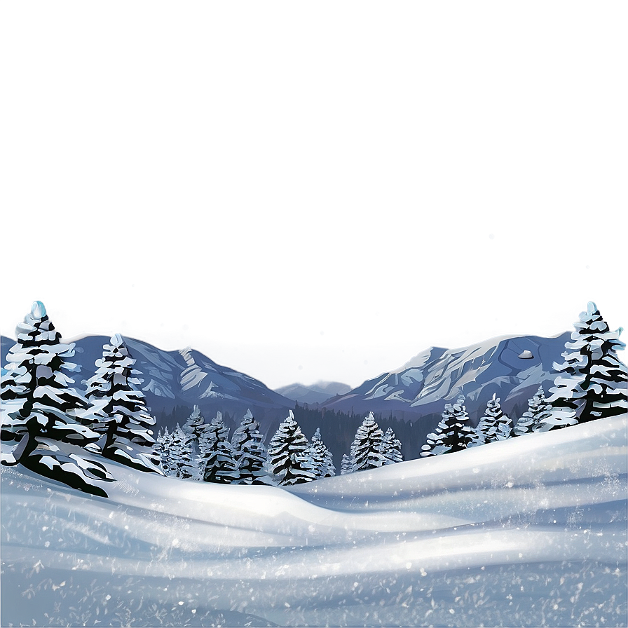 Snowfall Mountain Landscape Png 68