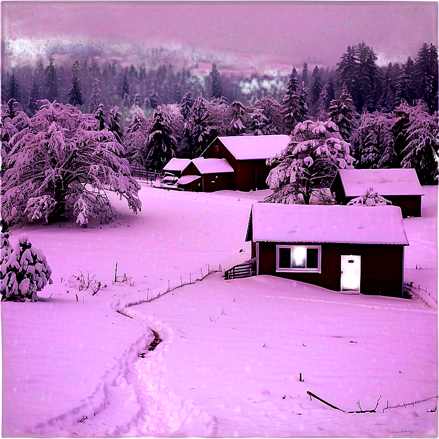 Snowfall On Farm Png 66