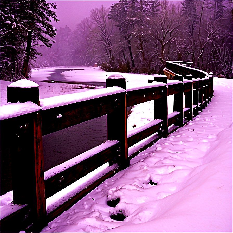 Snowfall On Historic Bridge Png 06122024