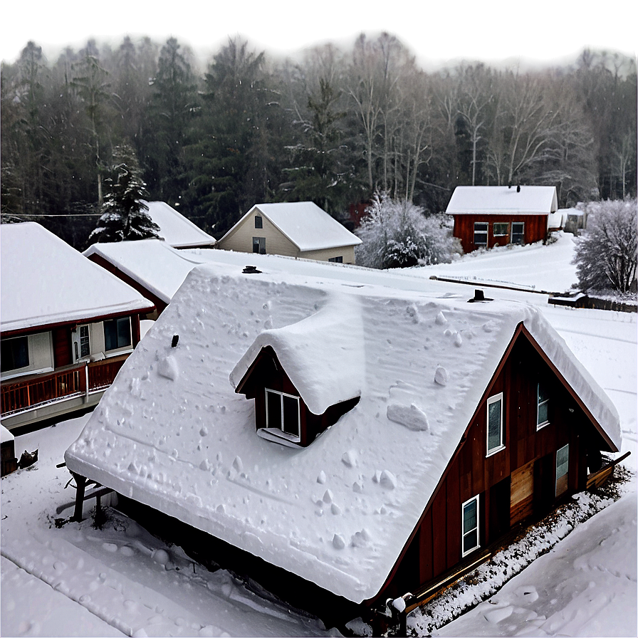 Snowfall On Rooftops Png 06122024