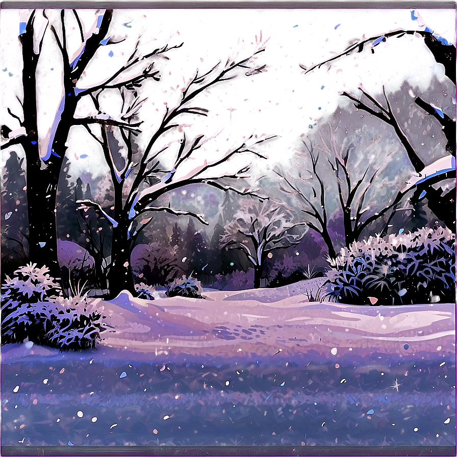 Snowfall Scenery Png Tag