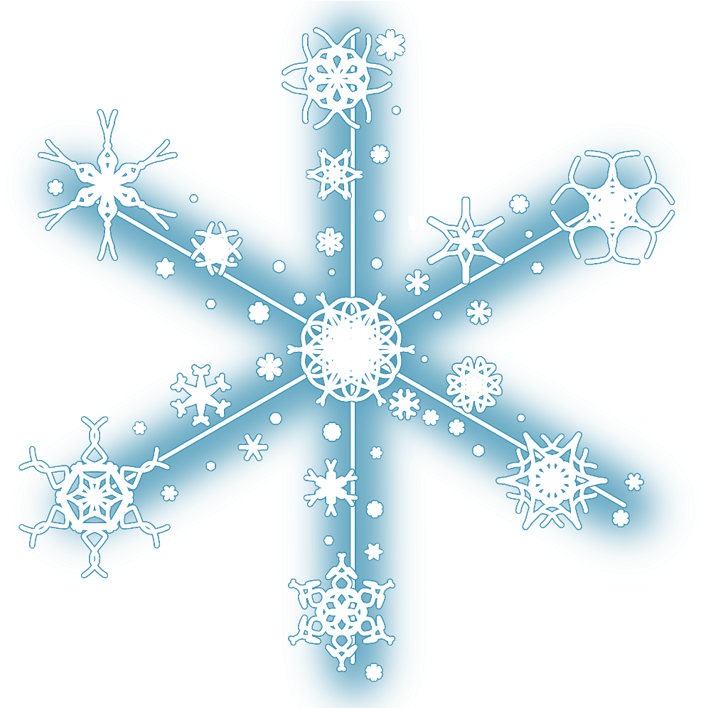 Snowflake Collage Christmas Frame