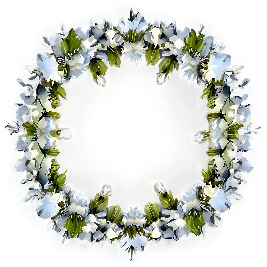 Snowflake Flower Frame Png Djh26