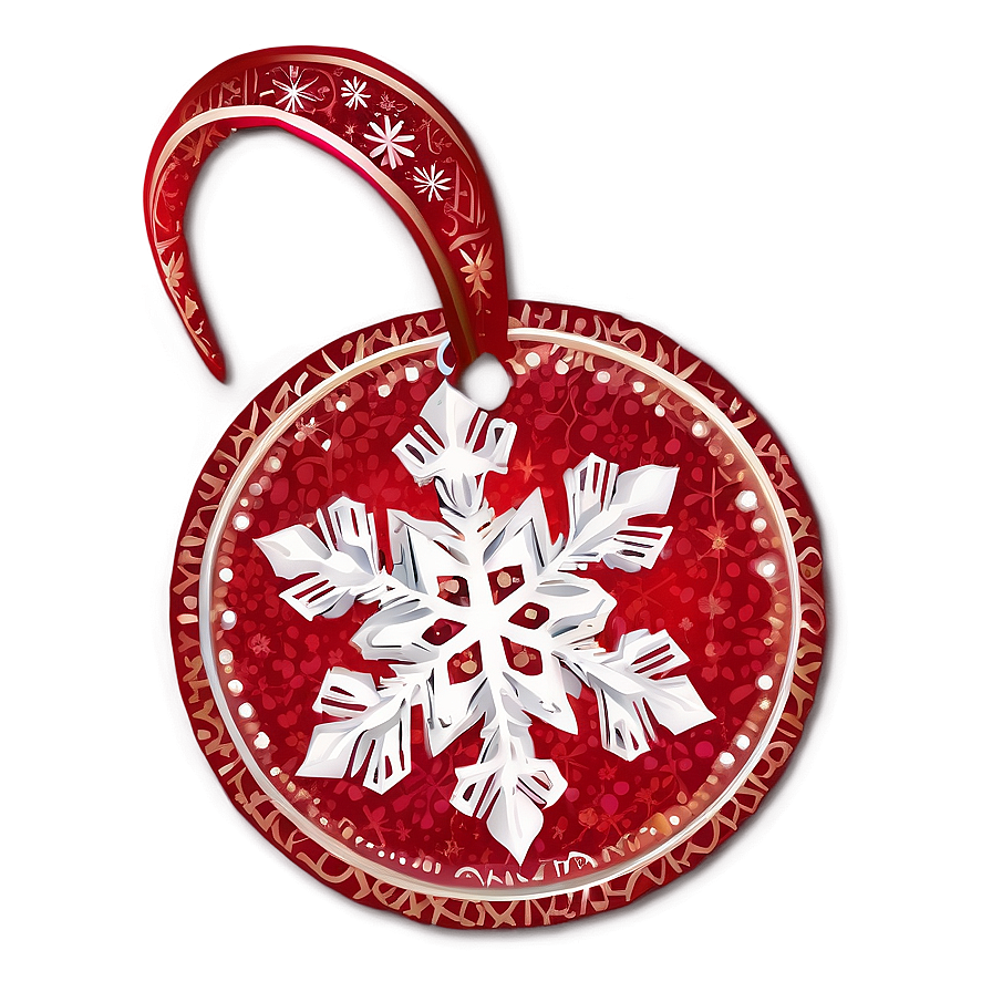 Snowflake Holiday Tag Png 06282024