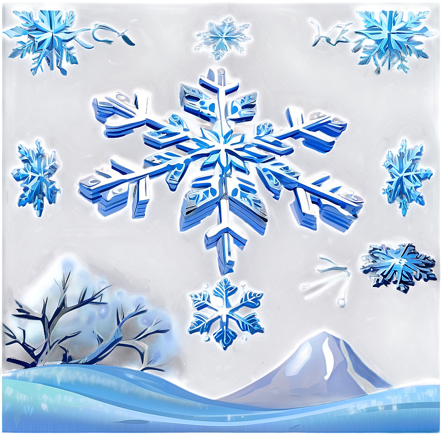 Snowflake Serenity Scene Png Sky59