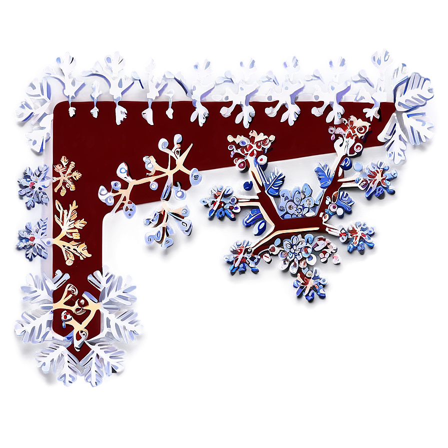 Snowflakes Corner Border Png 42