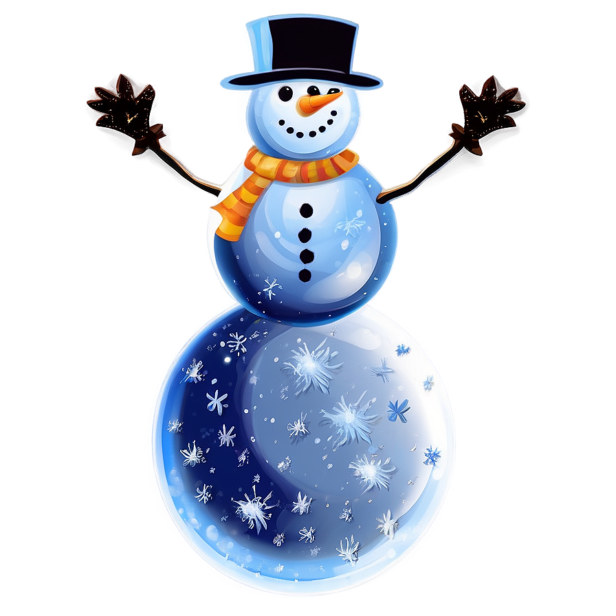 Snowman And Starry Night Png 61