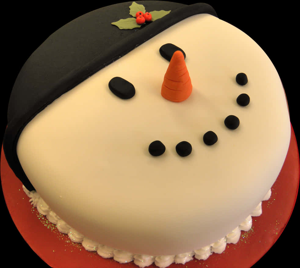 Snowman Christmas Cake Design