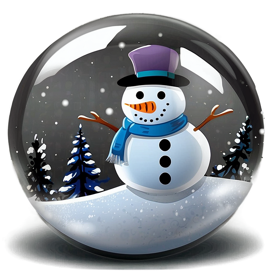 Snowman In Snow Globe Png Jmv41