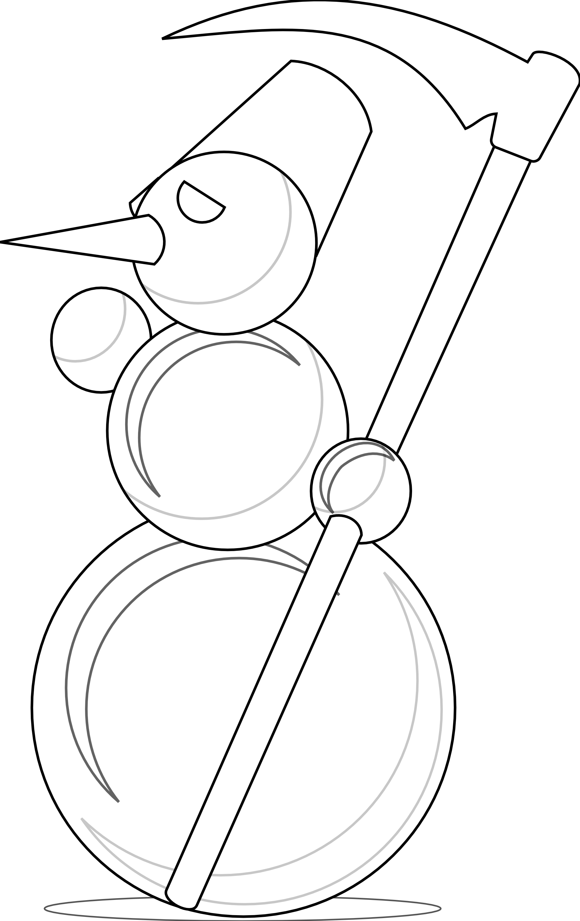 Snowman_ Line_ Art_ Illustration