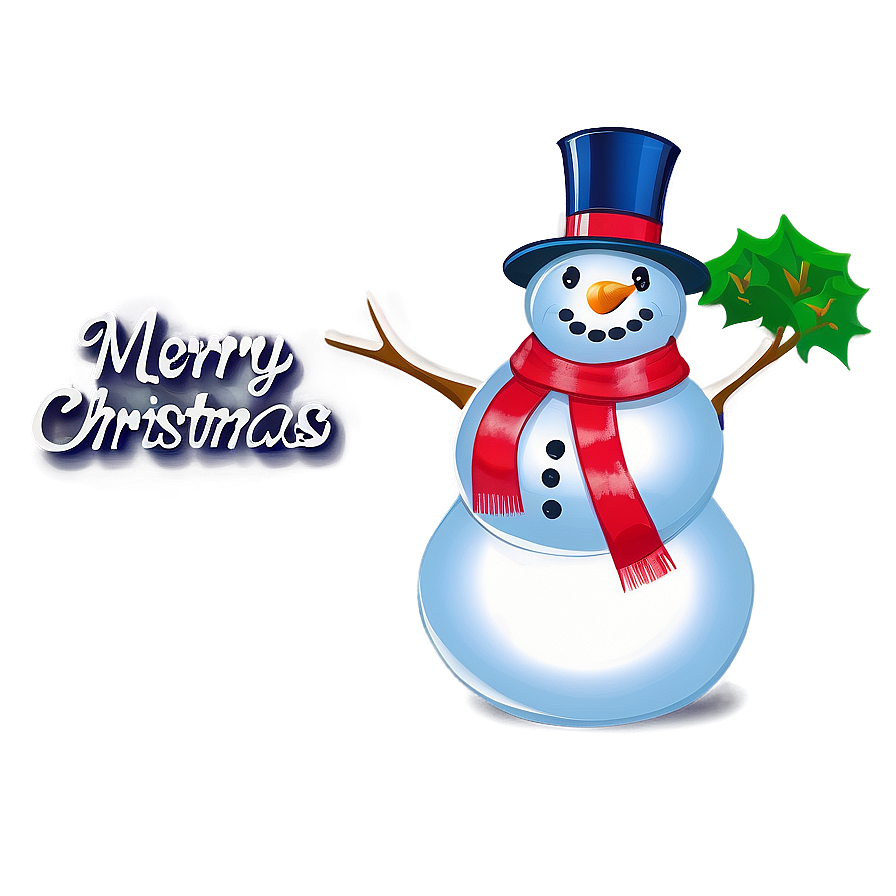 Snowman Merry Christmas Greeting Png Mhr