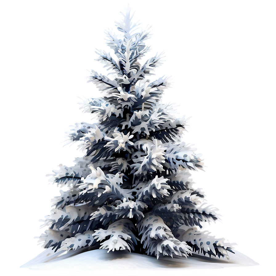 Snowy Christmas Trees Png 06292024