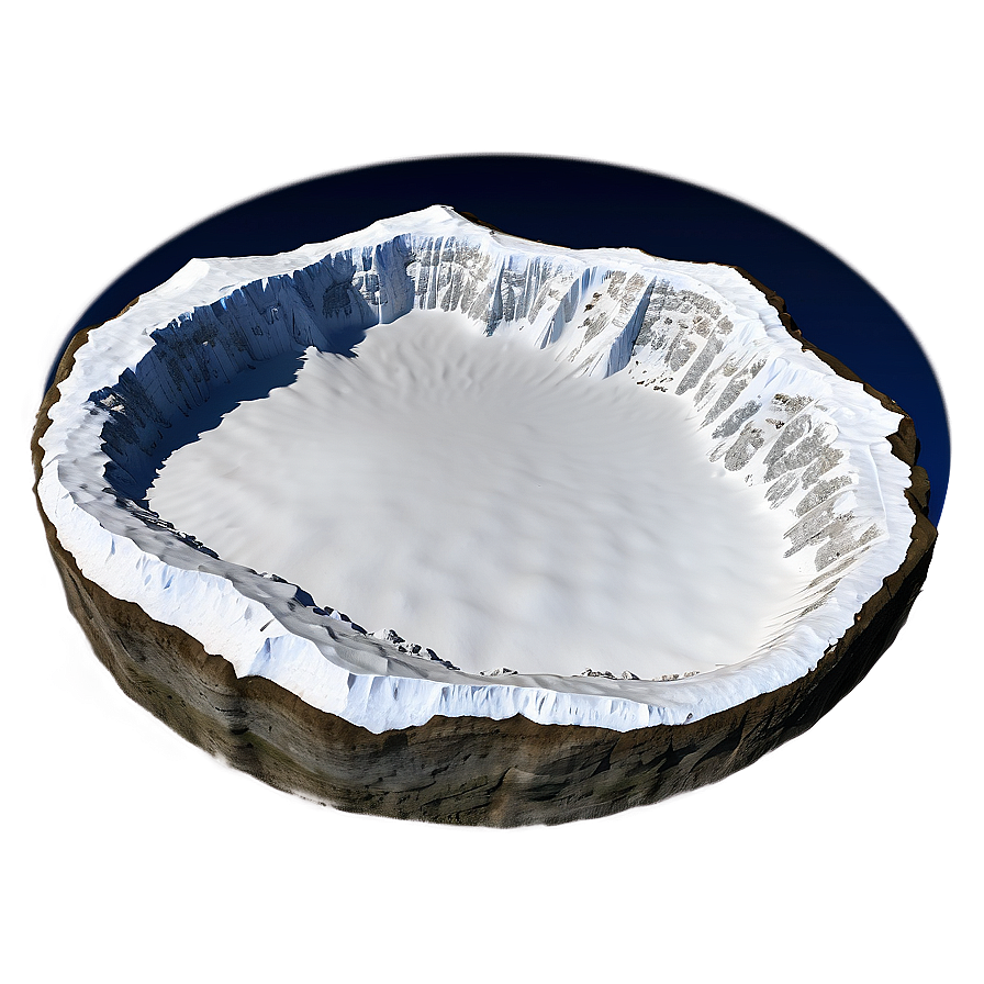 Snowy Crater Mountain Top Png Akw