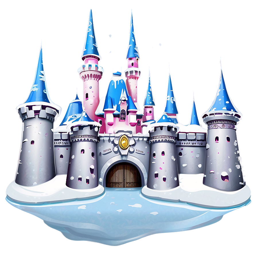 Snowy Disney Castle Winter Png Oqj11