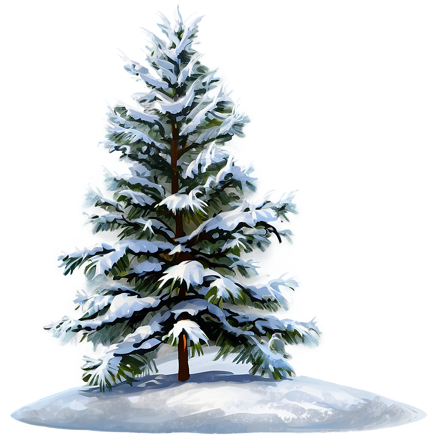 Snowy Evergreen Trees Png 90