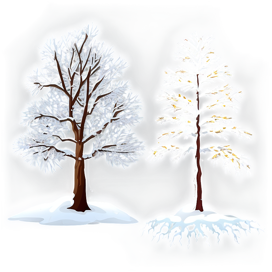 Snowy Landscape Trees Png Urv9