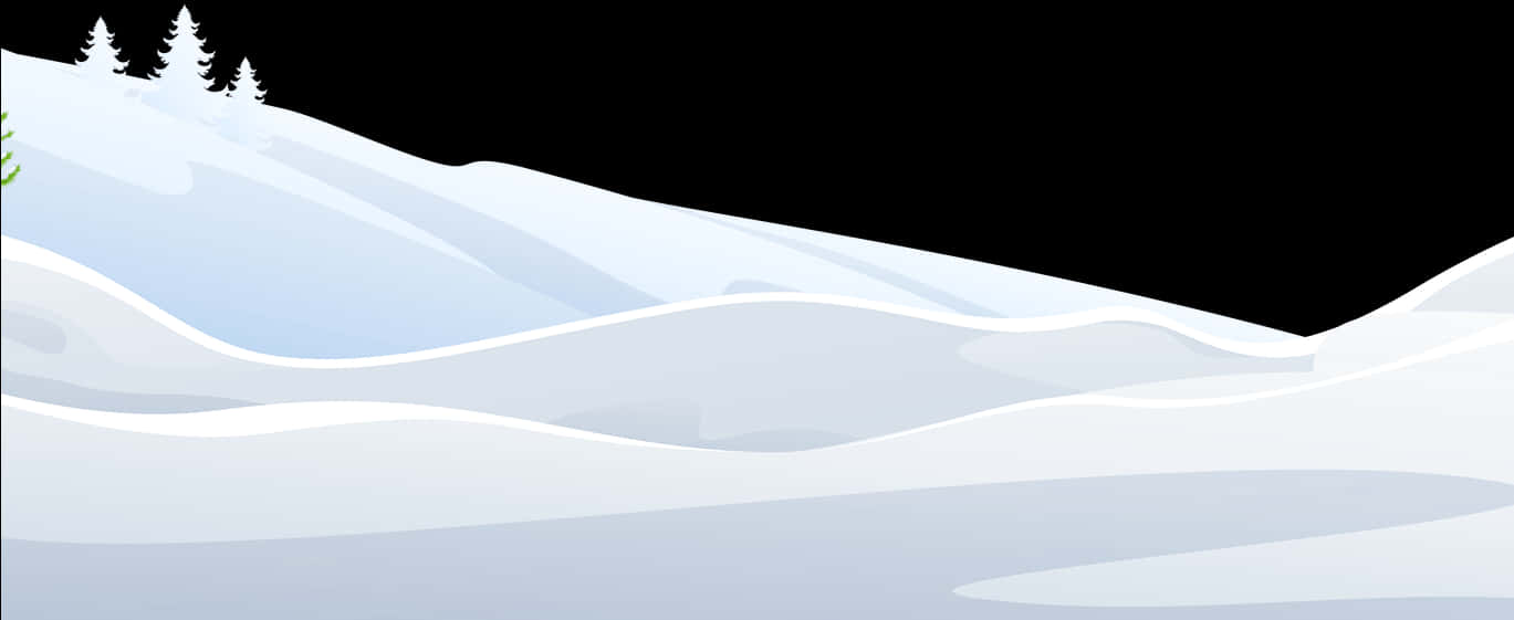 Snowy Landscape Vector Illustration