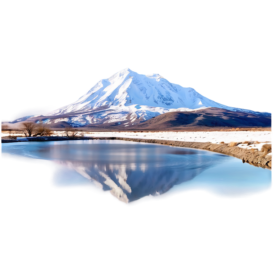 Snowy Mountain And Hot Springs Png Slj22