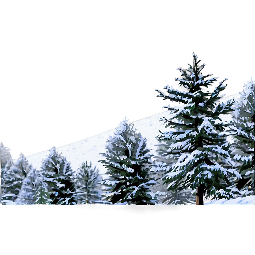 Snowy Mountain Forest Edge Png Pvj