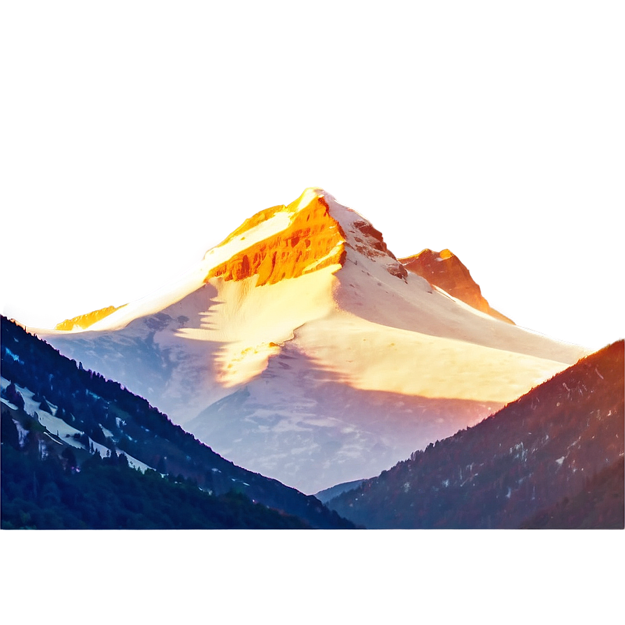 Snowy Mountain Sunrise Png 19