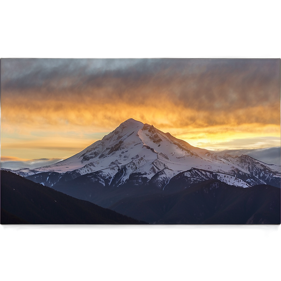 Snowy Mountain Sunrise Png 50