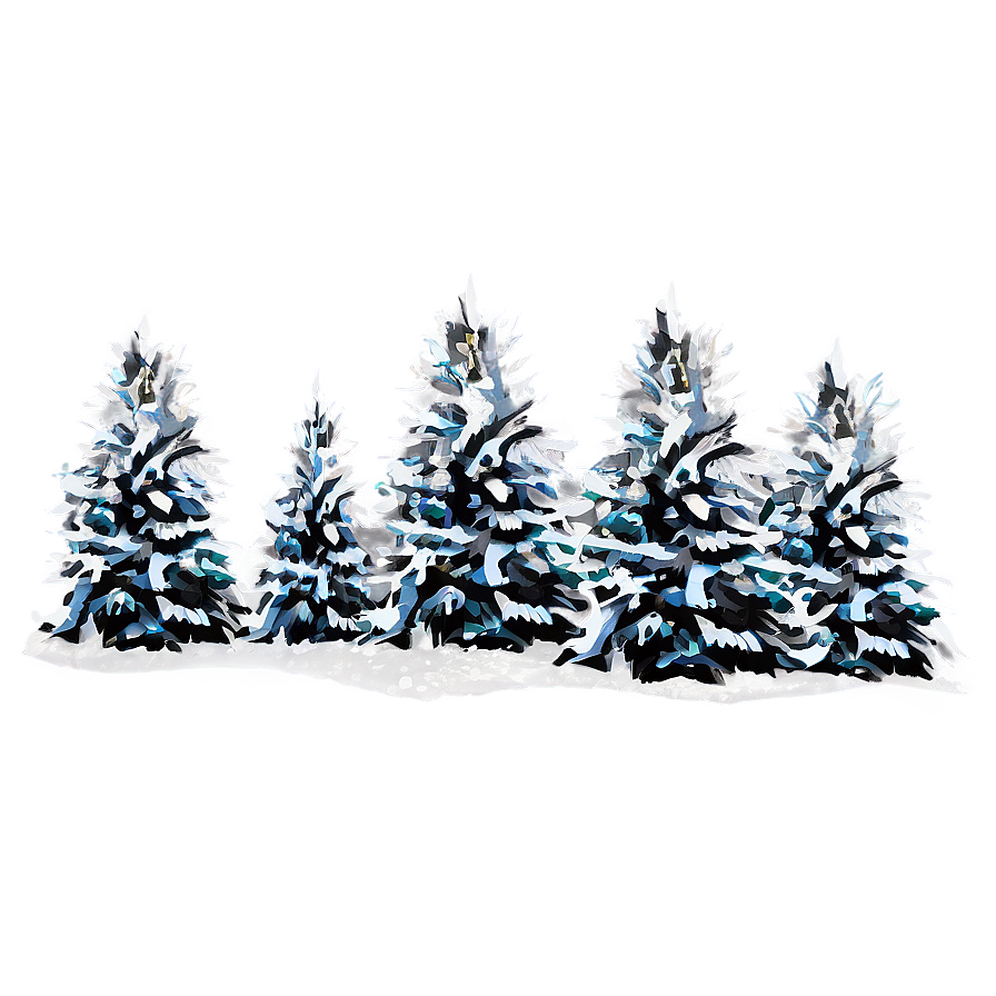 Snowy Mountain Trees Png Eri71