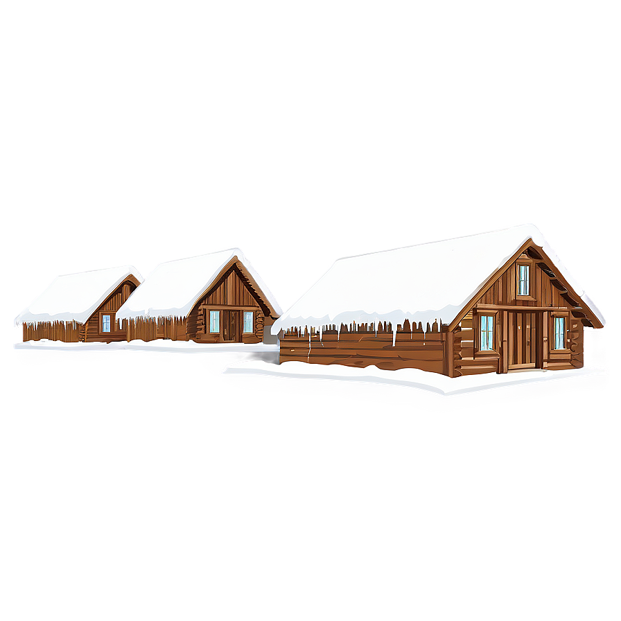 Snowy Mountain With Cabin Png 39