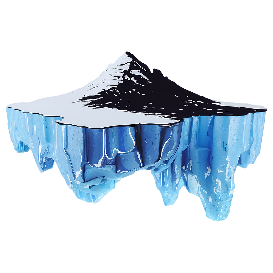 Snowy Mountain With Ice Cave Png Dqd23