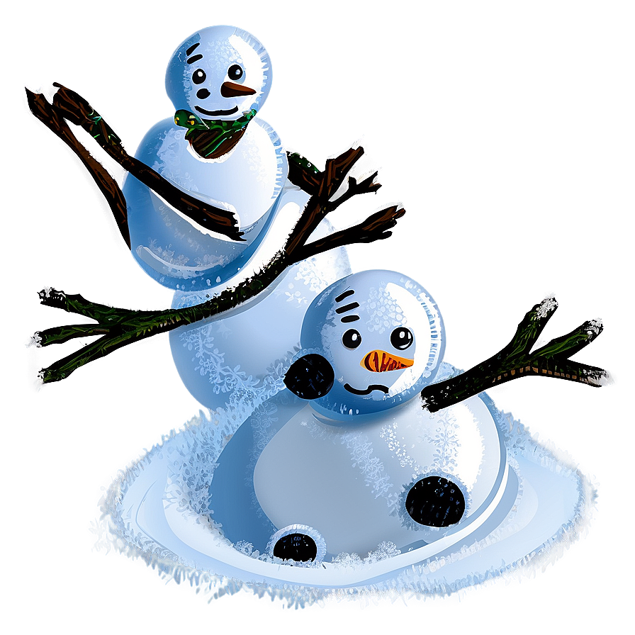 Snowy Mountain With Snowman Png 06252024