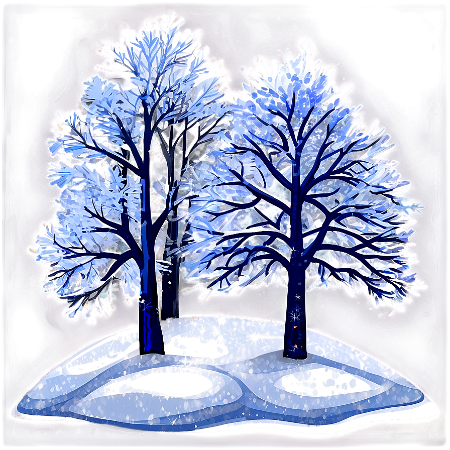 Snowy Night Trees Png Irk18