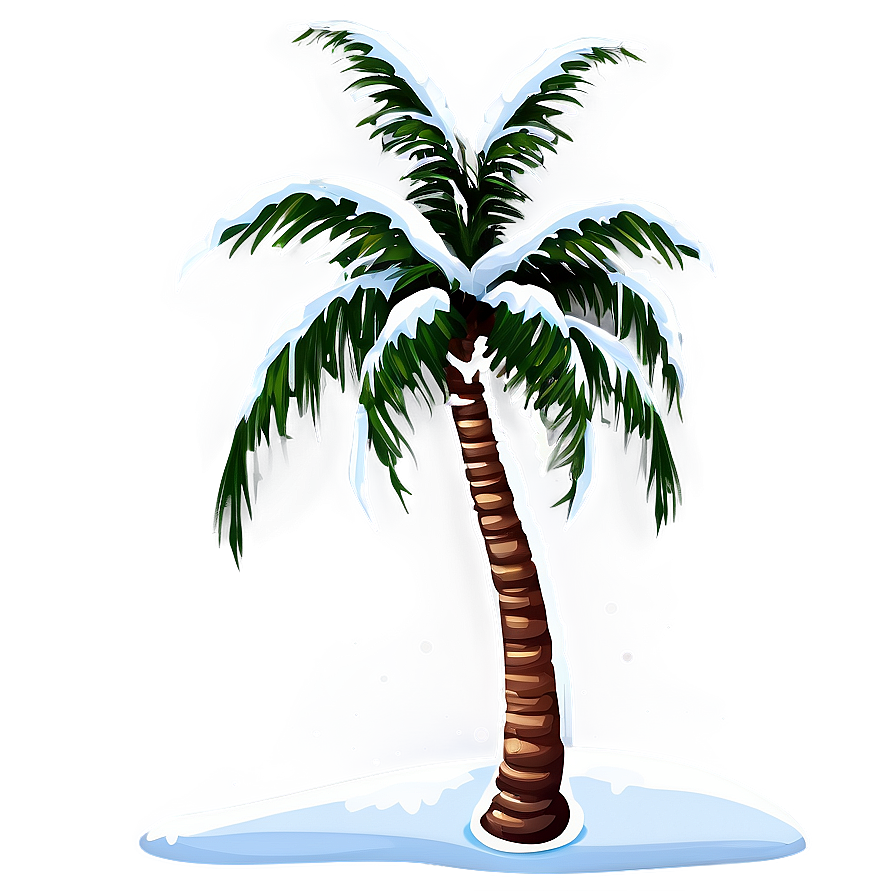 Snowy Palm Tree Png 2