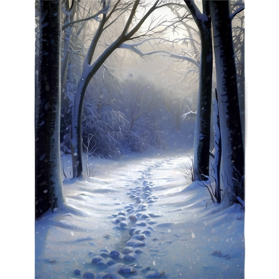 Snowy Path Blizzard Png Rle64