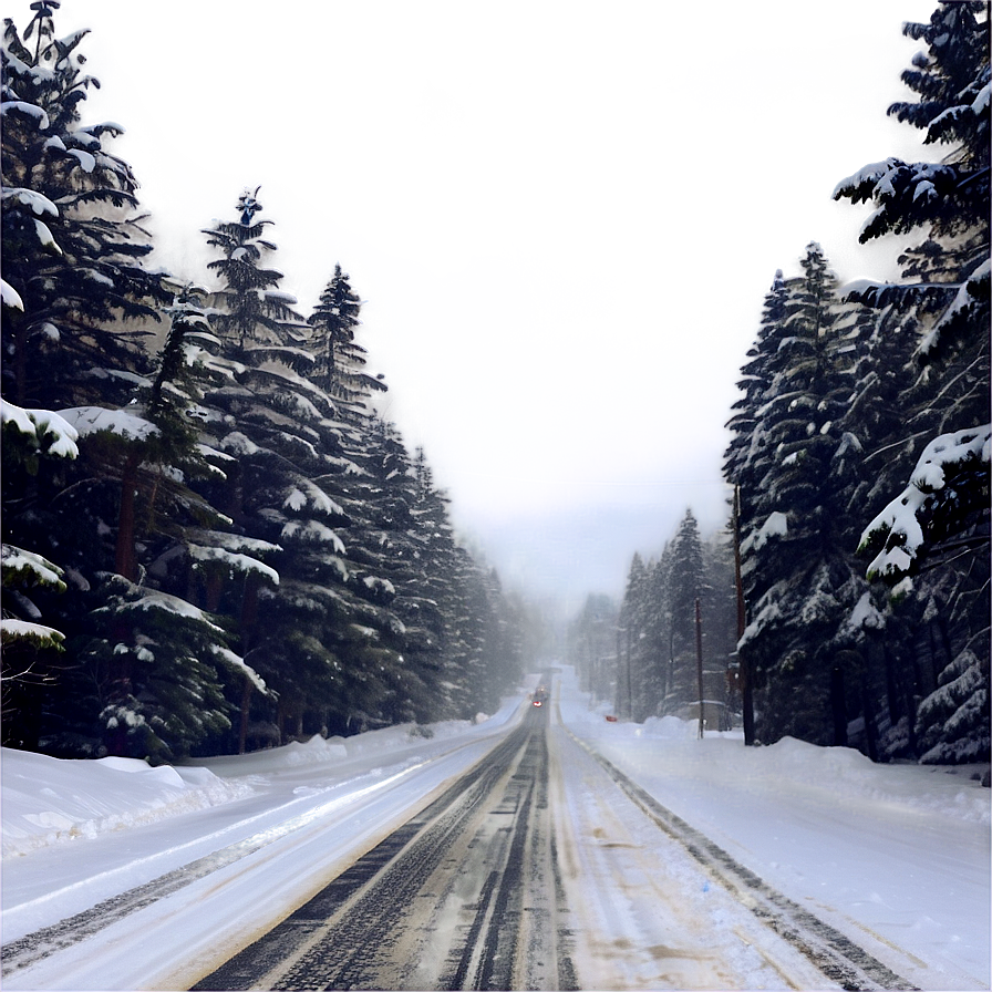 Snowy Road Blizzard Png 06242024