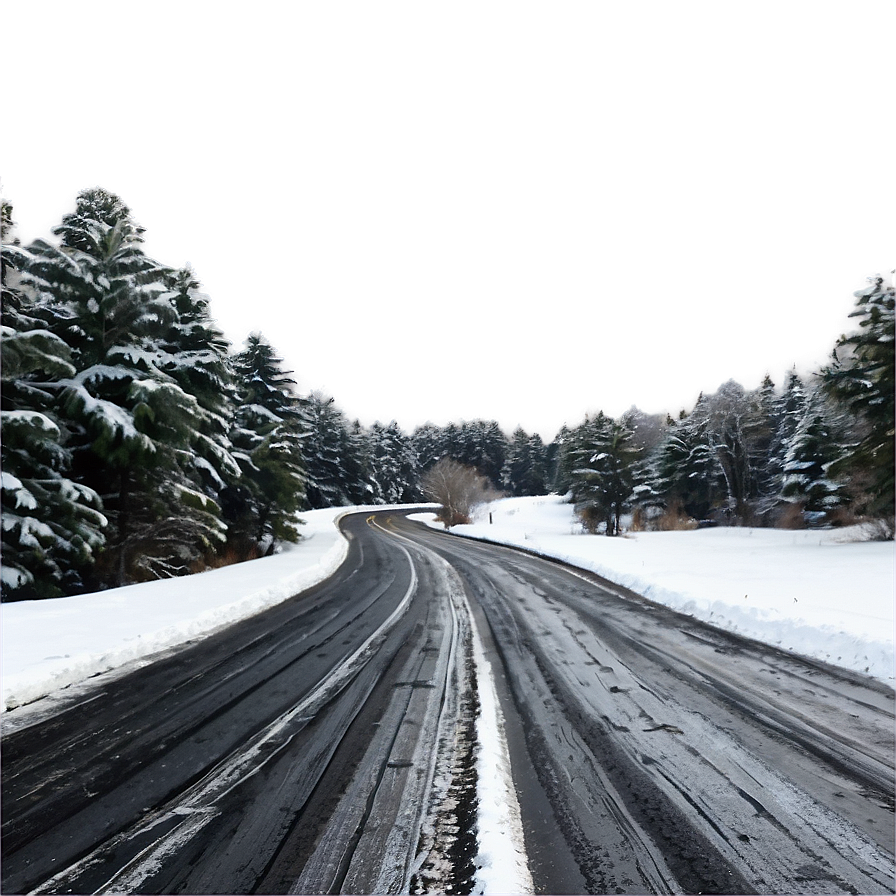 Snowy Road Png 05032024