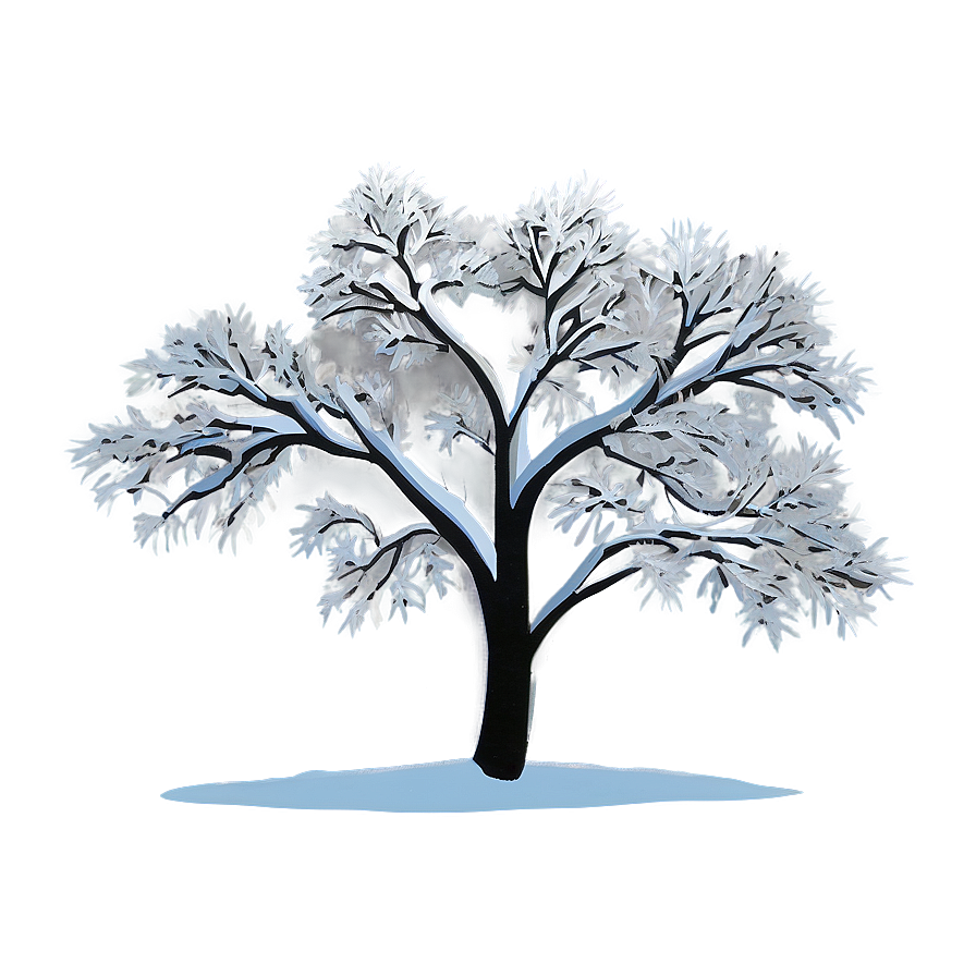 Snowy Tree Silhouette Png 31