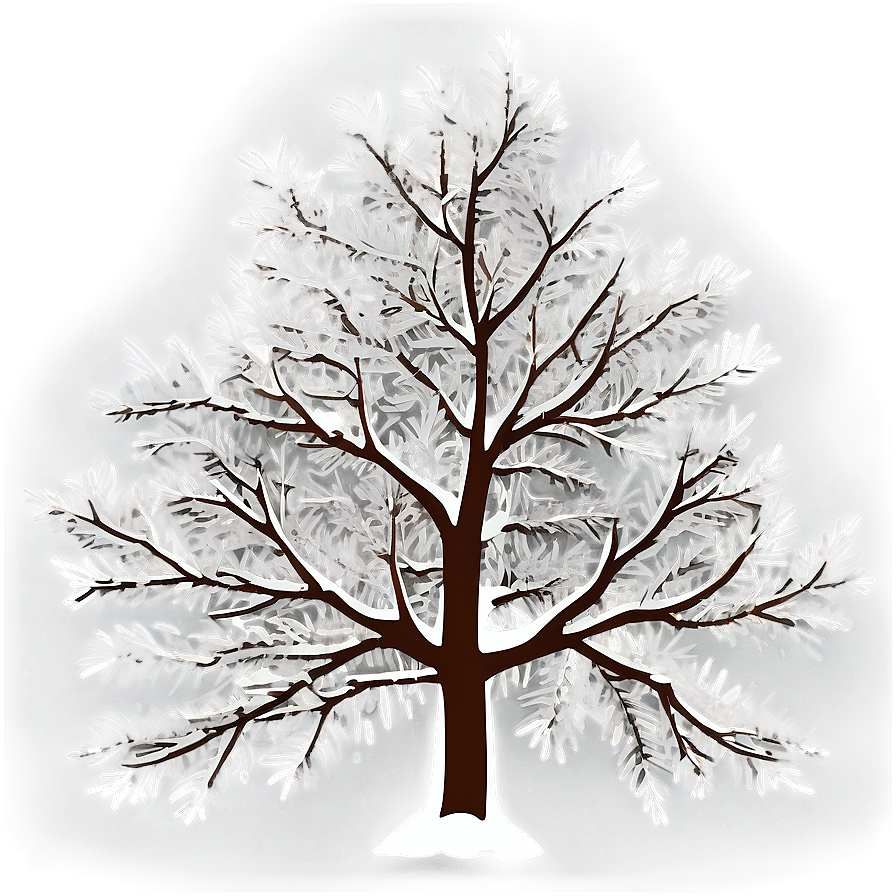 Snowy Tree Silhouette Png 58