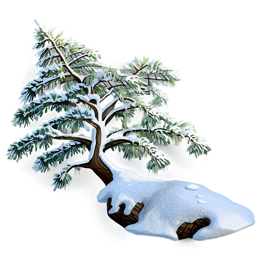 Snowy Tree Top Png Dfx