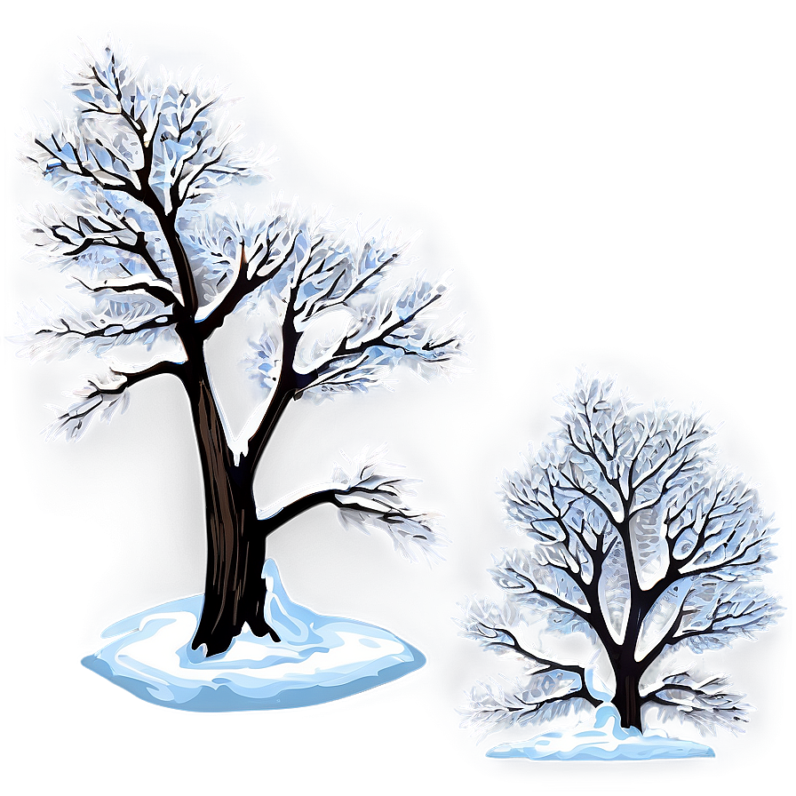 Snowy Tree Winter Scene Png 06212024