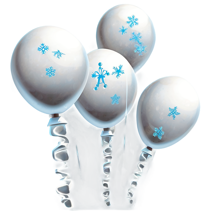 Snowy White Balloons Png Mvh