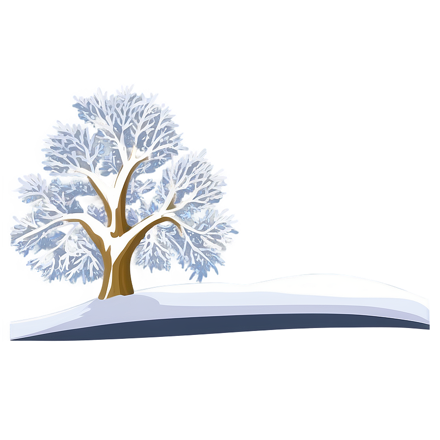 Snowy White Tree Graphic Png 06252024